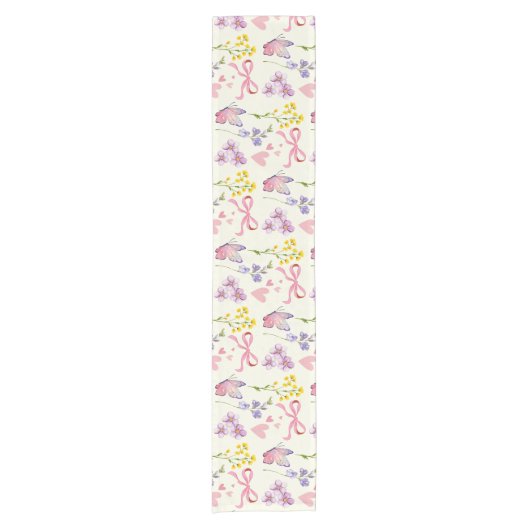 Wildflower Spring Table Runner Korte Tafelloper (Voorkant)