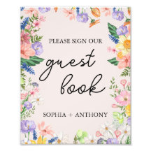 Wildflower Spring Teken alsjeblieft ons gastenboek