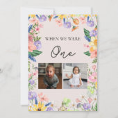 Wildflower Spring Trouwtafel Word Nummer Kaart (Voorkant)