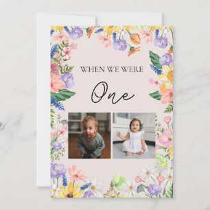 Wildflower Spring Trouwtafel Word Nummer Kaart