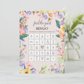 Wildflower Spring Vind de gast bingo spel Kaart (Staand voorkant)