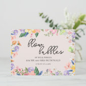 Wildflower Spring Wedding Bubbles Verzenden Uit Ka Kaart (Staand voorkant)