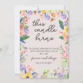 Wildflower Spring Wedding Deze kaars brandt Kaart (Voorkant)