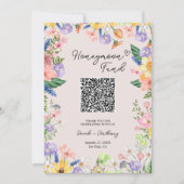 Wildflower Spring Wedding Honeymoon Fund Sign Kaar Kaart (Voorkant)