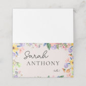 Wildflower Spring Wedding Place Card Plaatskaartje (Buitenkant ongevouwen)