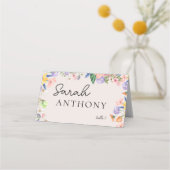 Wildflower Spring Wedding Place Card Plaatskaartje (Voorkant)