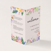 Wildflower Spring Wedding Program Kaart (Buitenkant)