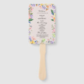 Wildflower Spring Wedding Programma Handwaaier (Voorkant)