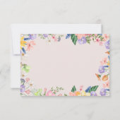 Wildflower Spring Wedding QR Code RSVP Kaart (Achterkant)