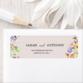 Wildflower Spring Wedding Retour Adres Label (Insitu)