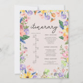 Wildflower Spring Welkomstbrief & tijdlijn Kaart (Achterkant)