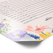 Wildflower Spring Wensen voor Baby Sign Foto Afdruk (Hoek)