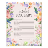 Wildflower Spring Wensen voor Baby Sign Foto Afdruk (Voorkant)