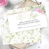 Wildflower Spring Wine Raffle Game Vrijgezellenfee Informatiekaartje