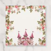 Wildflower Sprookjeskasteel Baby shower Dank u Bedankjes Labels (Achterkant)