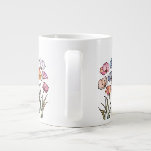 Wildflower Stained Glass Grote Koffiekop (Achterkant)