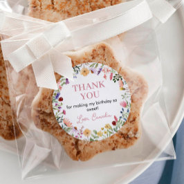 Wildflower Sticker Labels Verjaardag Baby shower