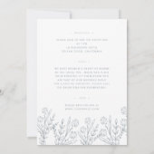 Wildflower Stoffig Blauw Voorzijde & Witte Achterb Kaart (Achterkant)