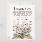 Wildflower Storybook Baby shower Dank u kaart (Voorkant)