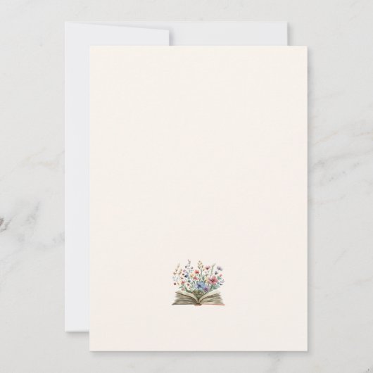 Wildflower Storybook Chapter One First Birthday Kaart (Achterkant)