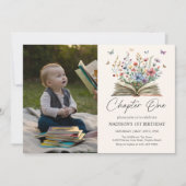 Wildflower Storybook Chapter One Verjaardagsfoto Kaart (Voorkant)