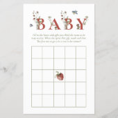 Wildflower Strawberry Baby shower Bingogame Flyer (Voorkant)
