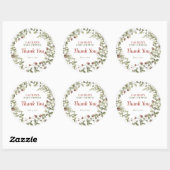 Wildflower Strawberry Summer Baby shower Dank u Ronde Sticker (Vel)