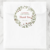 Wildflower Strawberry Summer Baby shower Dank u Ronde Sticker (Tas)