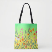 Wildflower sublimatie tote bag (Voorkant)