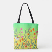 Wildflower sublimatie tote bag (Achterkant)