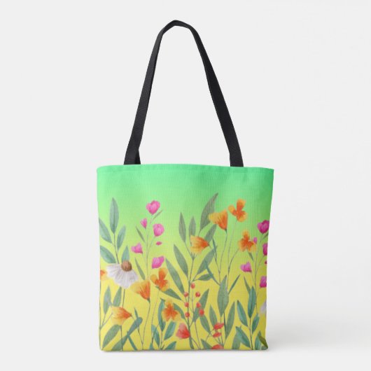 Wildflower sublimatie tote bag (Achterkant)