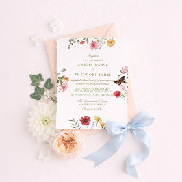 Wildflower Summer Garden Wedding Kaart