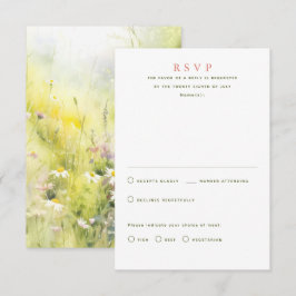Wildflower Summer Weddenschap RSVP-Kaarten RSVP Kaartje
