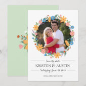 Wildflower Summer Wedding Save the Date (Voorkant / Achterkant)