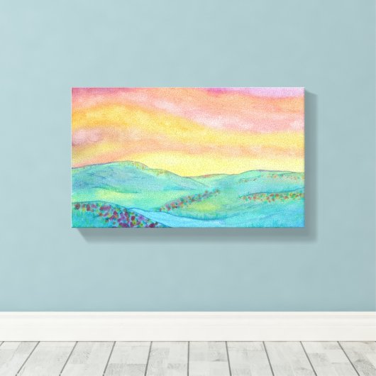 Wildflower Sun Canvas Afdruk (Insitu (Houten vloer))