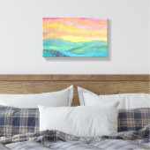 Wildflower Sun Canvas Afdruk (Insitu (Slaapkamer))