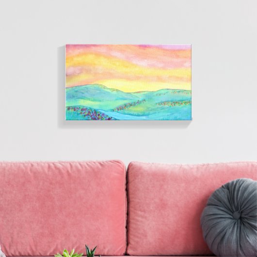 Wildflower Sun Canvas Afdruk (Insitu (Woonkamer))