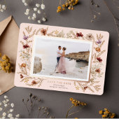 Wildflower Surround Save the Date Folie Uitnodiging