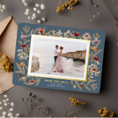 Wildflower Surround Save the Date Folie Uitnodiging