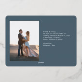 Wildflower Surround Save the Date Folie Uitnodiging (Achterkant)