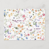 Wildflower Sweet 16 Quinceanera Bewaar de datum Aankondigingskaart (Achterkant)