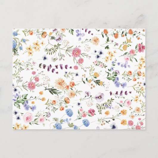 Wildflower Sweet 16 Quinceanera Bewaar de datum Aankondigingskaart (Achterkant)