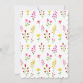 Wildflower Sweet 16 Verjaardag Waterverf Kaart (Achterkant)