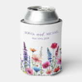 Wildflower symfonie-bruiloft blikjeskoeler (Blikje Voorkant)