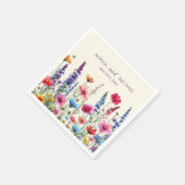 Wildflower symfonie-bruiloft- servetten (Hoek)