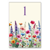 Wildflower symfonie-bruiloft tafel Kaart (Achterkant)