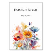 Wildflower Symfonie: Kleurrijk Lentewaterverf  Kaart (Achterkant)