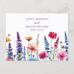Wildflower Symfonie-RSVP-Bruiloft- Briefkaart