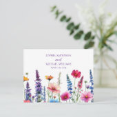 Wildflower Symfonie-RSVP-Bruiloft- Briefkaart (Staand voorkant)