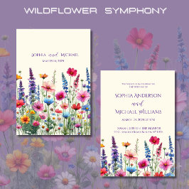 Wildflower Symphony Bruiloft Thema Uitnodiging